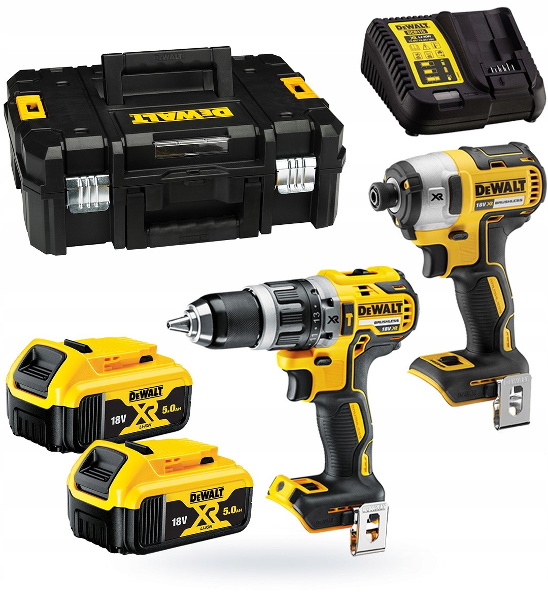 DEWALT DCK266P2T SADA 18V 2x5Ah VŔTAČKA DCD796 + SKRUTKOVAČ DCF887